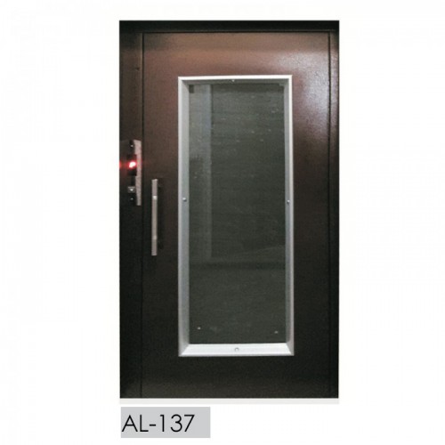 درب آسانسور قاب بزرگ شیشه سکوریت مدل AL-137